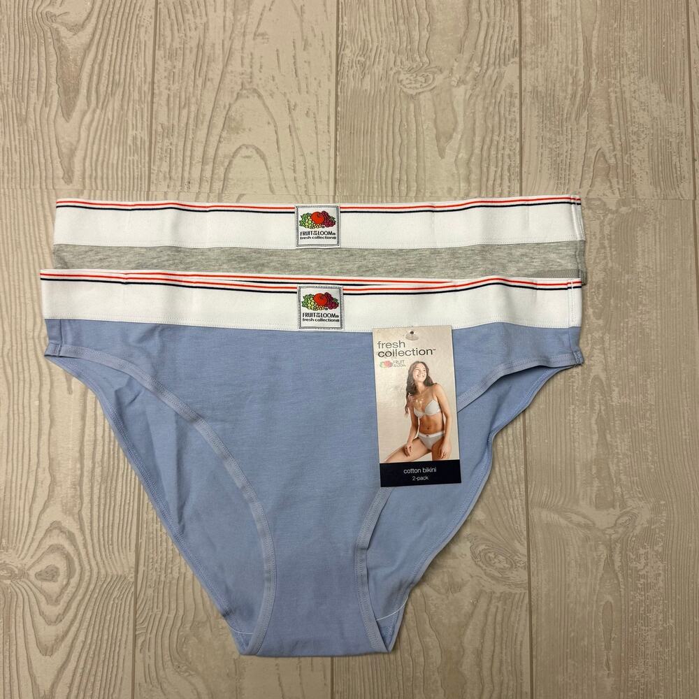 Fruit of the Loom Fresh Collection Womens Bikini Underwear 2 Pack Size S NWT